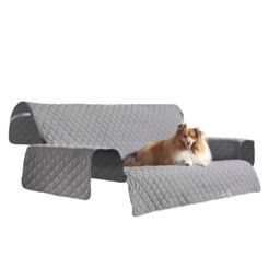 Luxury Living Luxury Quilted 1 Seater Sofa Protector Cover in Grey - thumbnail 2