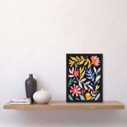 "Artery8 Abstract Floral Botanical Henri Matisse Style Framed Wall Art - Size: W12"" x H16""" - thumbnail 4