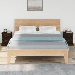 Berkfield Home Bedside Cabinets 2 pcs Smoked Oak 39x39x47.5 cm Engineered Wood in Brown - thumbnail 3