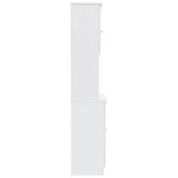 Berkfield Home Highboard ALTA White 77x35x165 cm Solid Wood Pine - Size: 77 x 35 x 165 cm - thumbnail 5