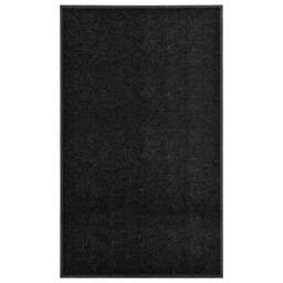 Berkfield Home Pliable Doormat Washable Black 90x150 cm - thumbnail 2