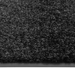 Berkfield Home Pliable Doormat Washable Black 90x150 cm - thumbnail 4