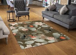 Benjamin Tate Design Imprint Fantastic Paint Bouquet Rug in Natural - Size: Large - thumbnail 2