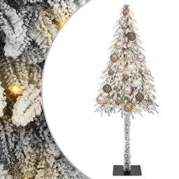 Berkfield Home Christmas Tree with 150 LEDs White 120 cm PE & Steel - thumbnail 2