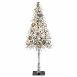 Berkfield Home Christmas Tree with 150 LEDs White 120 cm PE & Steel - thumbnail 3