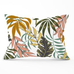 Warren Reed - Designer Tropical Leaves Cushions in Green - Size: 60 cm x 60 cm - thumbnail 1