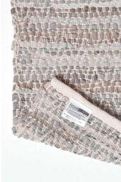 Homescapes Real Leather Handwoven Diamond Pattern Rug in Grey - Size: 150 cm x 240 cm - thumbnail 5