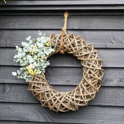 Ivyline Rattan Wreath Diamiter 40Cm - Made of Kubu Rattan - Very Strong in Natural - thumbnail 1