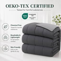 Grace Coverless 2 Tone Reversible Duvet 10.5 Tog in Grey - Size: Single - thumbnail 9