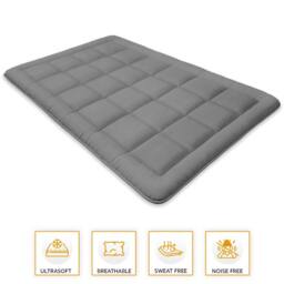 Grace Coverless 2 Tone Reversible Duvet 10.5 Tog in Grey - Size: Single - thumbnail 3