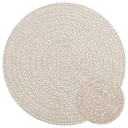 Berkfield Home Rug ZIZUR Cream √ò 90 cm Jute Look Indoor & Outdoor - Size: Medium - thumbnail 2