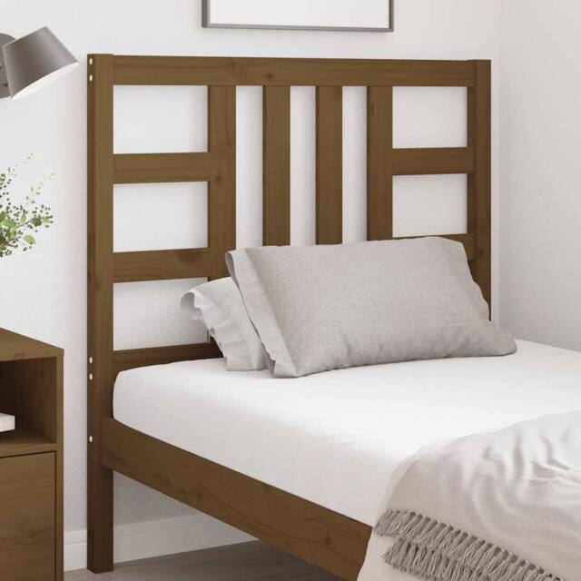 Berkfield Home Beautiful Bed Headboard Honey Brown 96x4x100 cm Solid Wood Pine - Size: 96 x 4 x 100 cm - image 1