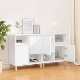 Berkfield Home Sideboards 2 pcs White 60x35x70 cm Engineered Wood - Size: 60 x 35 x 70 cm - thumbnail 3