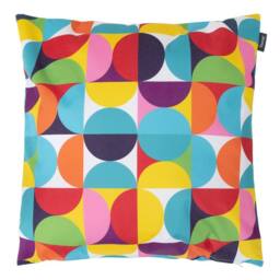 icon 2PK Cushion 43x43cm Circluar Geo, Aqua Back - Size: 43x43 cm - thumbnail 3