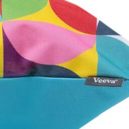 icon 2PK Cushion 43x43cm Circluar Geo, Aqua Back - Size: 43x43 cm - thumbnail 6