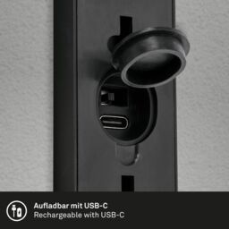 BRILONER Sensor Black 2x6W Battery Powered LED Outdoor Wall Light - thumbnail 5