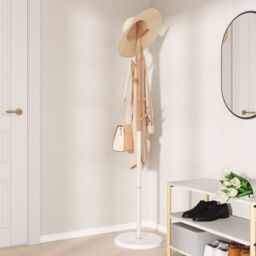 Berkfield Home Coat Stand White 172 cm Powder-coated Iron - thumbnail 3