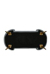 Luxurious Sherpa Accent Bench with Gold Metal Legs in Grey - thumbnail 5