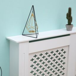 Home Source Extra Large Radiator Cover MDF Wooden Home Decor Modern Design in White - Size: XL - thumbnail 5