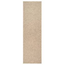 Berkfield Home Rug ZIZUR 80x250 cm Jute Look Indoor & Outdoor in Light Tan - Size: Medium - thumbnail 4