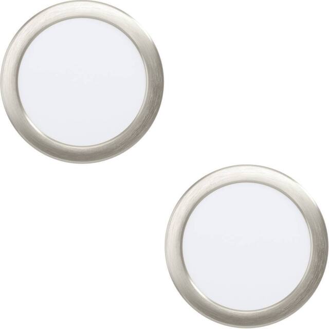 Loops 2 PACK Elegant Round Satin Nickel Ceiling Spotlight for Home Décor in Metallics - image 1