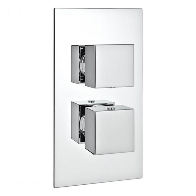 Clifton Concealed Thermostatic Shower Mixer Valve in Metallic Silver