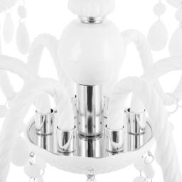 Wyld and Coco 6-Arm Crystal Chandelier White - 6-Light W700 x H1600 mm - thumbnail 7