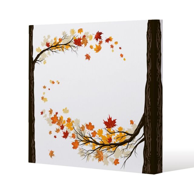 Benjamin Tate Design Autumn Trees (Canvas Print) / 90 x 90 x 4cm in Natural - Size: 90 x 90 x 4 cm - image 1
