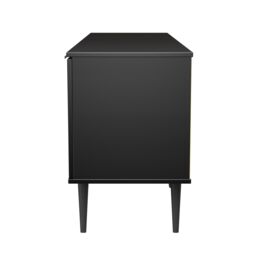 Ready Assembled 2 U Fuji 2 Door 1 Drawer Wide TV Unit (Ready Assembled) in Black - thumbnail 3