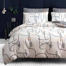 Pamposh Hypoallergenic Duvet Cover Set Reversible Bedding Sets in Grey - Size: King - thumbnail 3