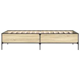 Berkfield Home Durable Bed Frame without Mattress Sonoma Oak 75x190 cm Small Single in Light Tan - thumbnail 5