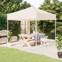 Berkfield Home Durable Folding Party Tent Cream 3x3 m - thumbnail 2