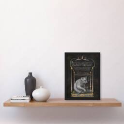 Artery8 Latin Beatitudes with Sloth Artwork Hoefnagel Framed Wall Art Print in Black - Size: A4 - thumbnail 4