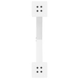 Berkfield Home Coffee Table Legs X-Shaped 2 pcs White 50x(42-43) cm Steel - thumbnail 7