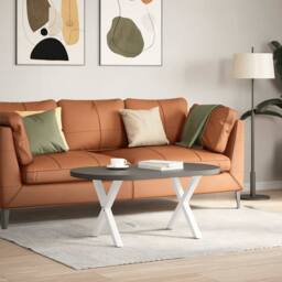 Berkfield Home Coffee Table Legs X-Shaped 2 pcs White 50x(42-43) cm Steel