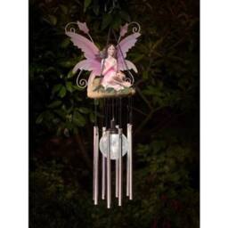 NESTLUNE Pink Hanging Solar Powered Fairy Wind Chime Colour - Size: 100 cm x 60 cm - thumbnail 5