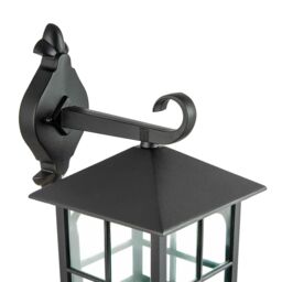 Happy Homewares Classic Matte Black Die-Cast Aluminium Metal Exterior Lantern Light Fitting - thumbnail 5