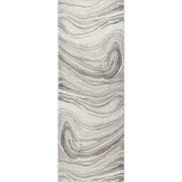 Livabliss Roma-Modern Grey Brown Green Living Dining Bedroom Rug in Light Grey - Size: 80 cm x 220 cm - thumbnail 2