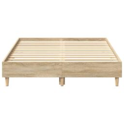 Berkfield Home Bed Frame No Mattress Sonoma Oak 140x190 cm Engineered Wood in Brown - thumbnail 5