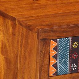 Berkfield Home Bedside Cabinet 40x35x45 cm Solid Wood Acacia in Brown - Size: 40 x 35 x 45 cm - thumbnail 5