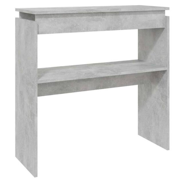 Berkfield Home Console Table Concrete Grey 80x30x80 cm Engineered Wood - Size: 80 x 30 x 80 cm - image 1