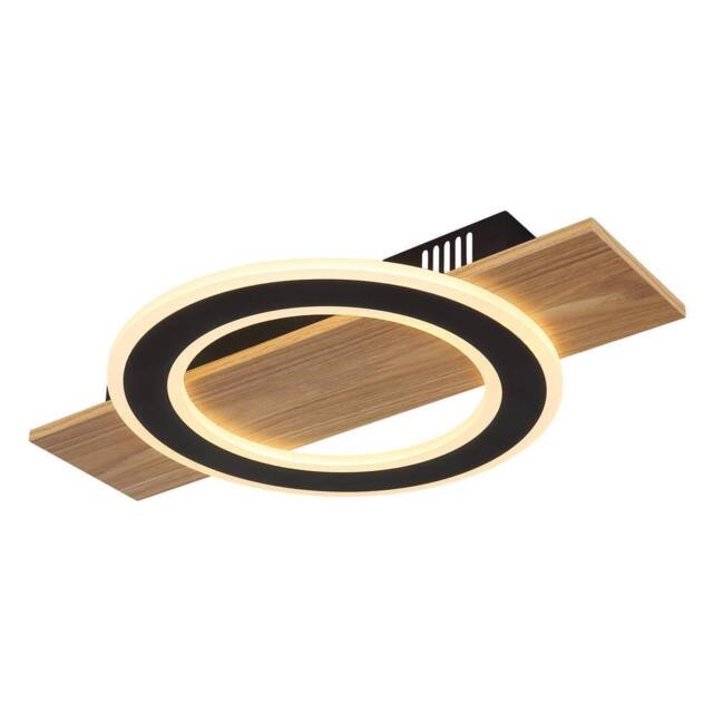 Netlighting Jayden Semi Flush Ceiling Light Wood Look LED 3000K in Brown - image 1