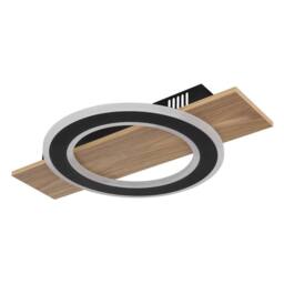 Netlighting Jayden Semi Flush Ceiling Light Wood Look LED 3000K in Brown - thumbnail 2