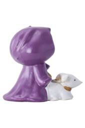 Living and Home Adorable Halloween Skull Grim Reaper Walking Dog Figurine in Purple - thumbnail 5
