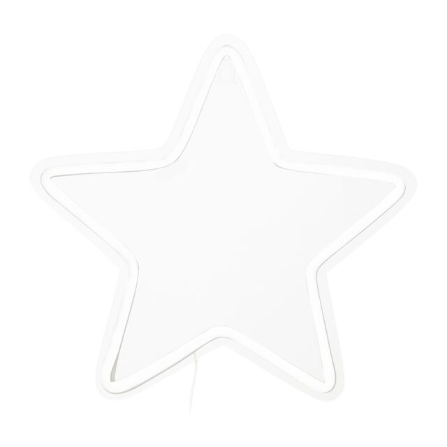 Orsina Neon Star White Wall Light, Kids Bedroom & Nursery Star Light, White Neon Wall Mounted Acrylic Light - image 1