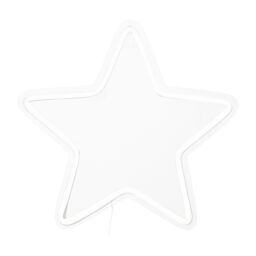 Orsina Neon Star White Wall Light, Kids Bedroom & Nursery Star Light, White Neon Wall Mounted Acrylic Light