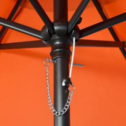 OUTSUNNY 2m Parasol Patio Umbrella, Outdoor Sun Shade with 6 Ribs in Orange - thumbnail 8