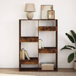 Berkfield Home Classic Bookcase Smoked Oak100x33x135 cm Engineered Wood in Brown - Size: 100 x 33 x 135 cm - thumbnail 1