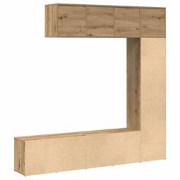 Berkfield Home Classic Book Cabinets 3 pcs Artisan Oak Engineered Wood in Brown - thumbnail 7