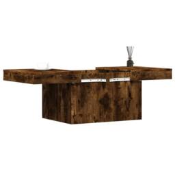Berkfield Home Coffee Table Smoked Oak 100x55x40 cm Engineered Wood in Brown - Size: 100 x 55 x 40 cm - thumbnail 4